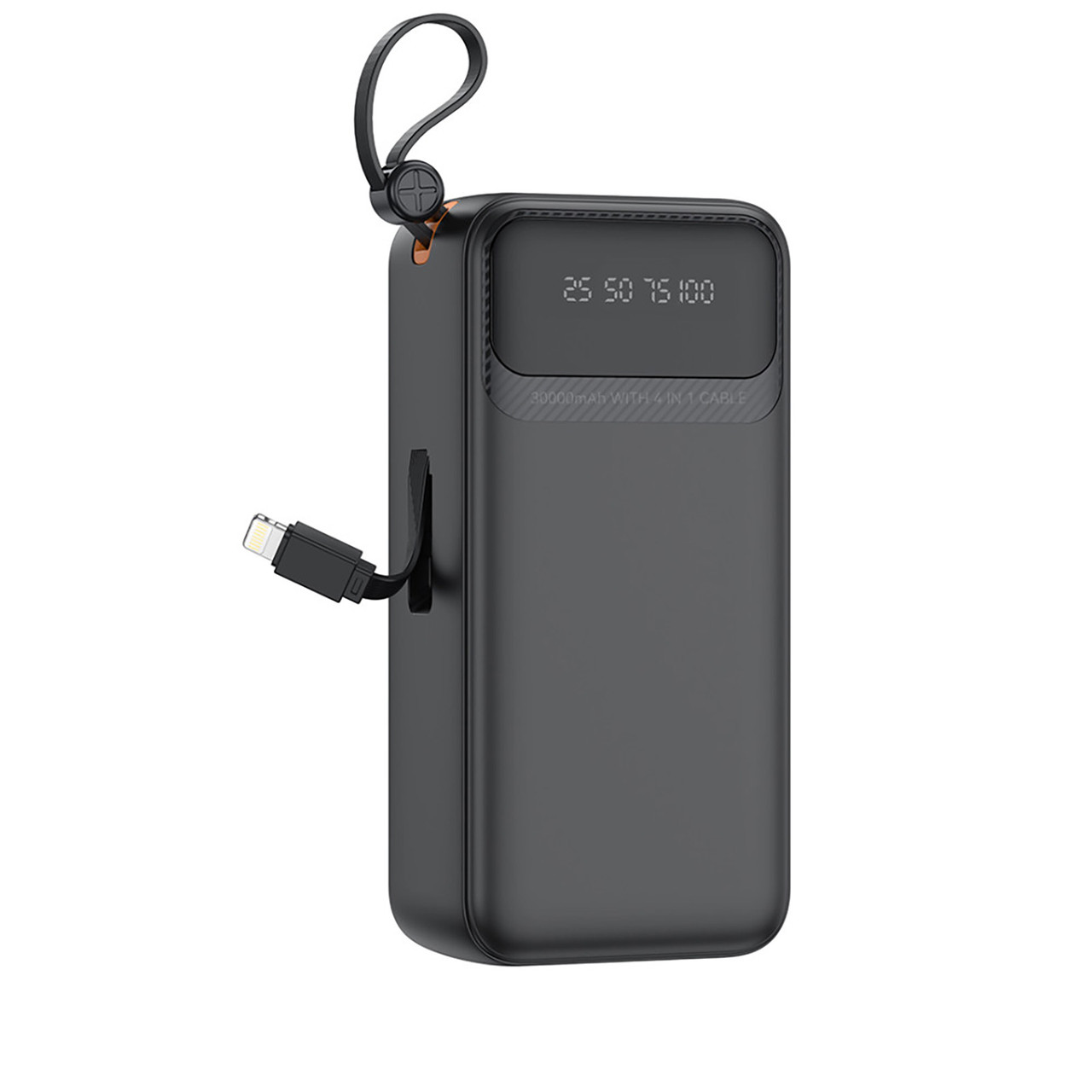 УМБ XO PR280 30000 mAh, 4xUSB-А порти, USB-C/Lightning/microUSB/USB-A коннектори Black (PR280.black)