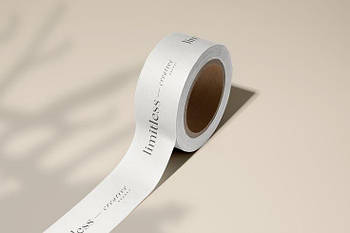 Сатинова стрічка з логотипом Стрічка з логотипом оптом Іменні стрічки 30 мм, 10000 м