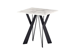 Кавовий стіл "Тео" б'янко карарра + чорний