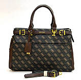 Жіноча брендова сумка Guess (842607) коричнева, фото 4