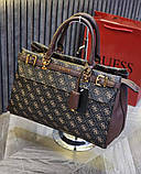 Жіноча брендова сумка Guess (842607) коричнева, фото 5