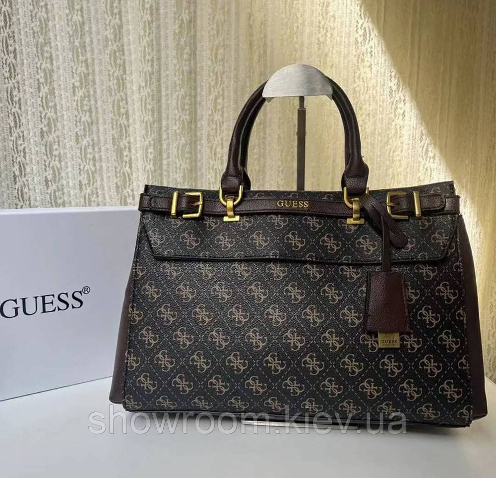 Жіноча брендова сумка Guess (842607) коричнева, фото 1