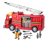 Chap Mei City Mission Ігровий набір пожежної машини з фігуркою пожежника та звуковими і світловими ефектами, фото 3