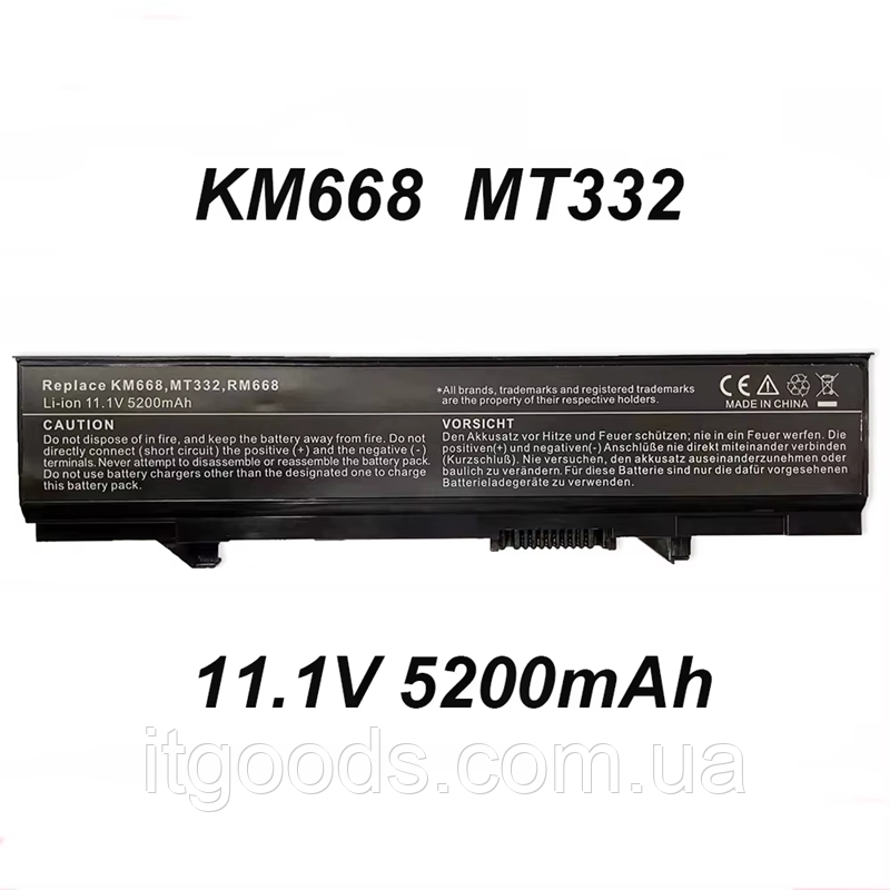 Батарея для ноутбука Dell KM668 58Wh PW640 RM668 U116D WU843 WU852 X064D Latitude E5400 E5410 E5500 E5510