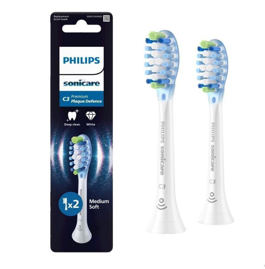 Насадка для електричної зубної щітки Philips Sonicare C3 Premium Plaque Defence White HX9042/87, фото 1