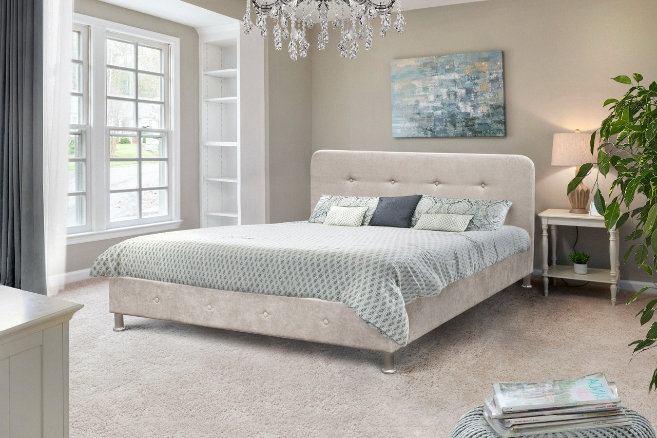 Ліжко двоспальне Домініка 160-200 см (бежева), фото 1