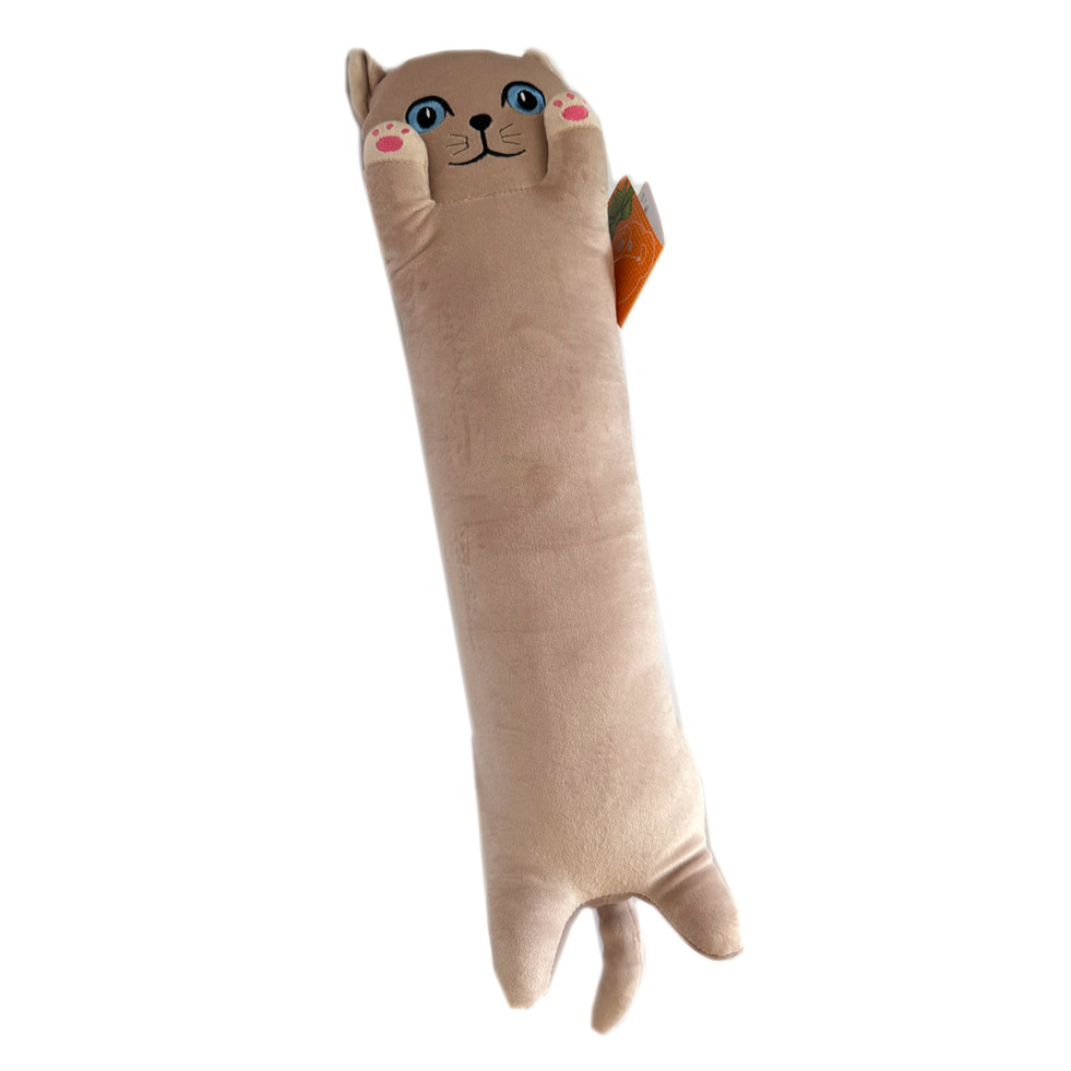 М`яка іграшка котик Бася друзяки обіймаки бежевий плюш Україна 54*13*10см (00275-41), фото 1