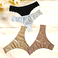 Труси жіночі бразиліано з сіточкою 6576 1 шт Розміри M L XL