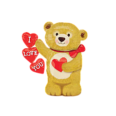 Фігура ANAGRAM-АН138 Ведмедик із серцями I love you  (УП)