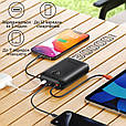 УМБ Promate PowerPod-30 30000 mAh, USB-C/USB-А порт, USB-C/Lightning конектори Black (powerpod-30.black), фото 3