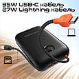 УМБ Promate PowerPod-30 30000 mAh, USB-C/USB-А порт, USB-C/Lightning конектори Black (powerpod-30.black), фото 5