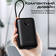 УМБ Promate PowerPod-30 30000 mAh, USB-C/USB-А порт, USB-C/Lightning конектори Black (powerpod-30.black), фото 8