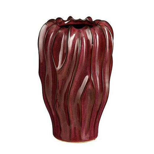 Ваза керамічна в стилі модерн рифлена Edelman, фото 1