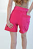 Шорти для вагітних з м’яким широким поясом Nicole бавовна двунитка малинові (розміри: 42-56), фото 8