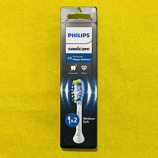 Насадка для електричної зубної щітки Philips Sonicare C3 Premium Plaque Defence White HX9042/87