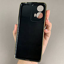 Чохол для Motorola G04 чорний із золотою окантовкою з принтом золотої троянди на телефон моторола г04 w02v, фото 2