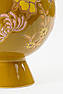 Ваза з кераміки висока в золотистому кольорі з малюнком квітів і птахів Edelman, фото 3