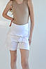 Шорти для вагітних з м’яким широким поясом Nicole бавовна двунитка білі (розміри: 42-56), фото 2