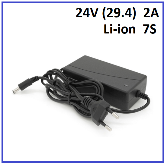 Зарядний пристрій Voltronic для Li-ion 24V (29.4) 7S до 2A штекер 5.5х2.5, фото 1