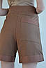 Шорти для вагітних з м’яким широким поясом Nicole бавовна двунитка мокко (розміри: 42-56), фото 7