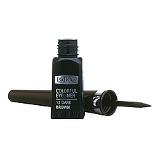 Рідка підводка для очей IsaDora Colorful Eyeliner 12 Dark Brown, 3.7 мл
