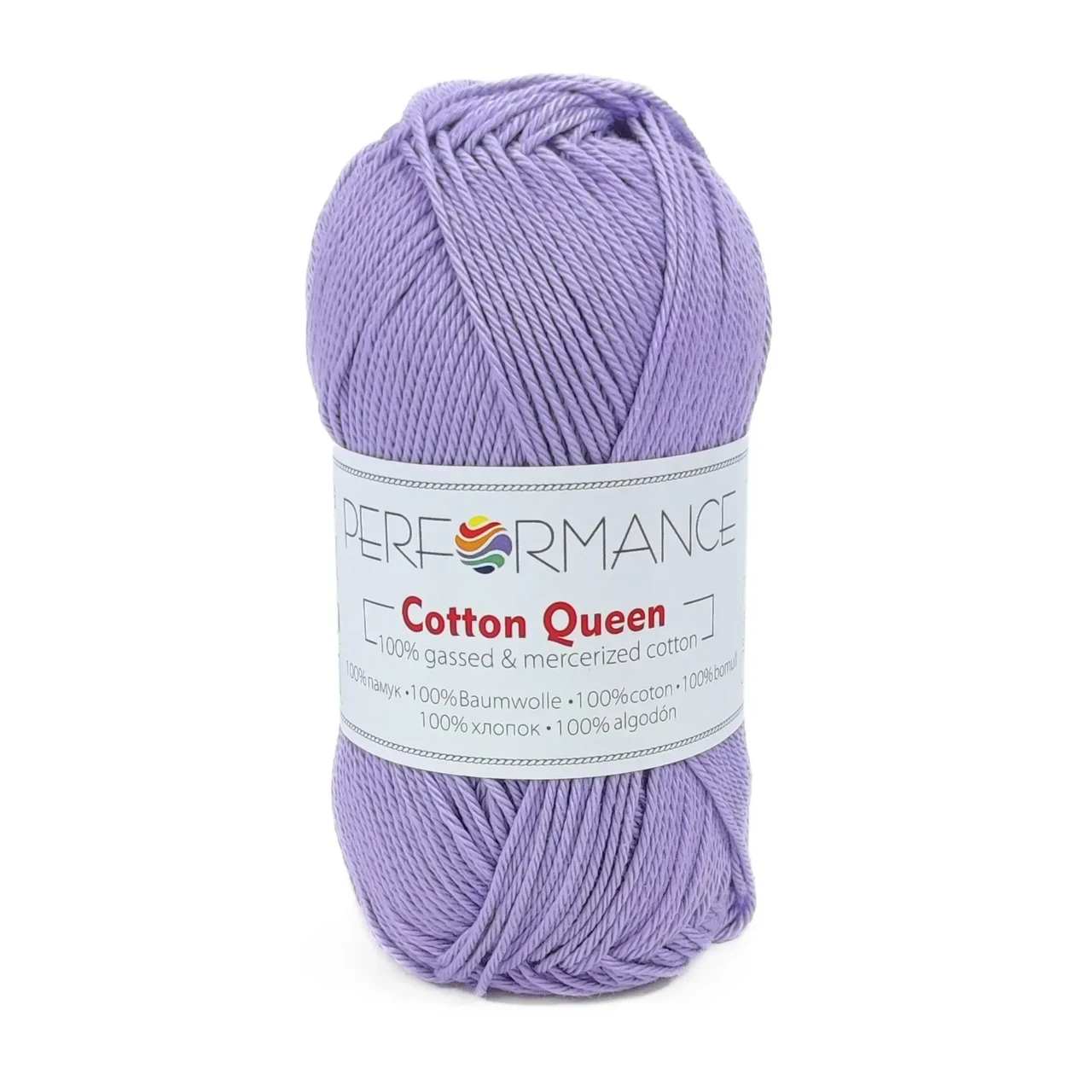 Пряжа Cotton Queen/Коттон Квін, бузковий 072, Performance, фото 1
