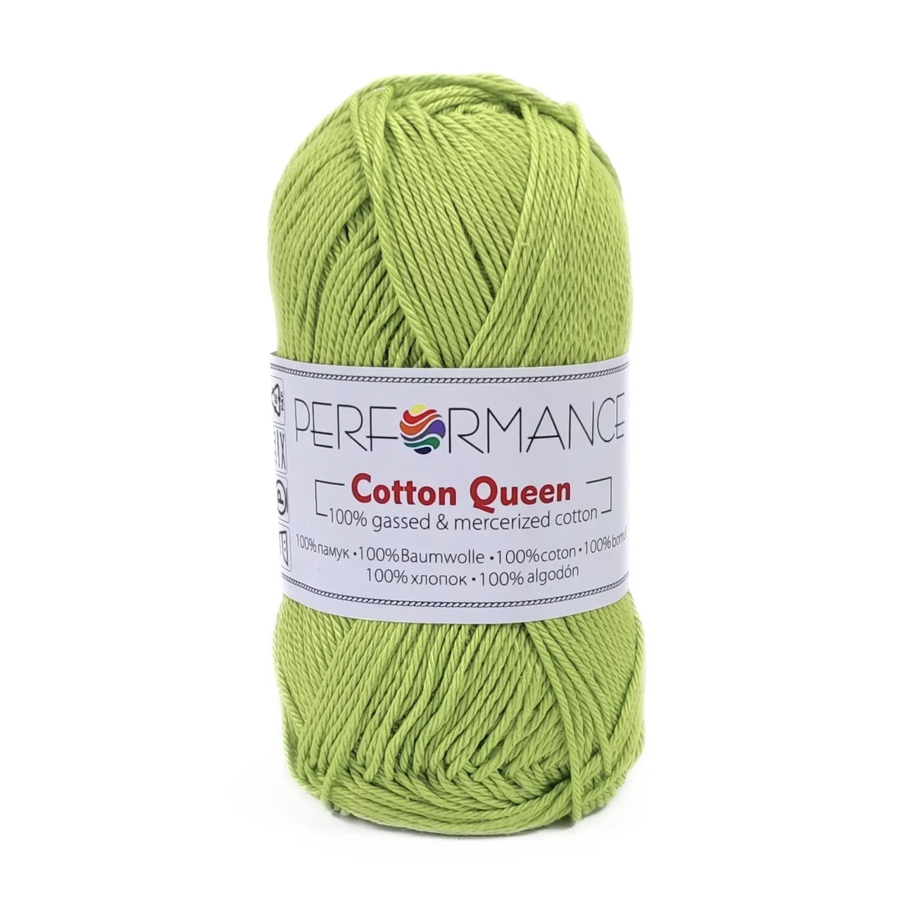 Пряжа Cotton Queen/Коттон Квін, салатовий 0134, Performance, фото 1
