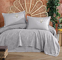Літній комплект Clasy "Etta" з вафельним покривалом Pike простирадло дві наволочки 100% бавовна Туреччина