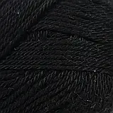 Пряжа Cotton Queen/Коттон Квін, чорний 0103, Performance, фото 3