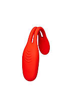 Гнучкий вібратор для пар Every Night Toys Flexible з двома моторчиками, червоний, фото 3