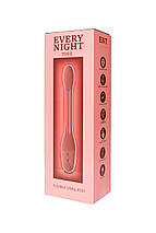 Гнучкий вібратор для пар Every Night Toys Flexible з двома моторчиками, червоний, фото 5