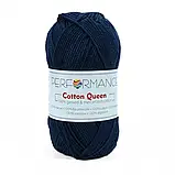 Пряжа Cotton Queen/Коттон Квін, темно-синій 0126, Performance, фото 2