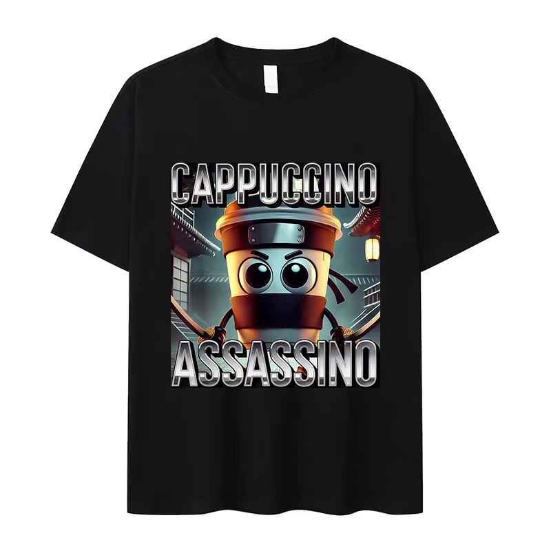 Футболка мем "Cappuccino Assassino" Капучино Асасино, фото 1