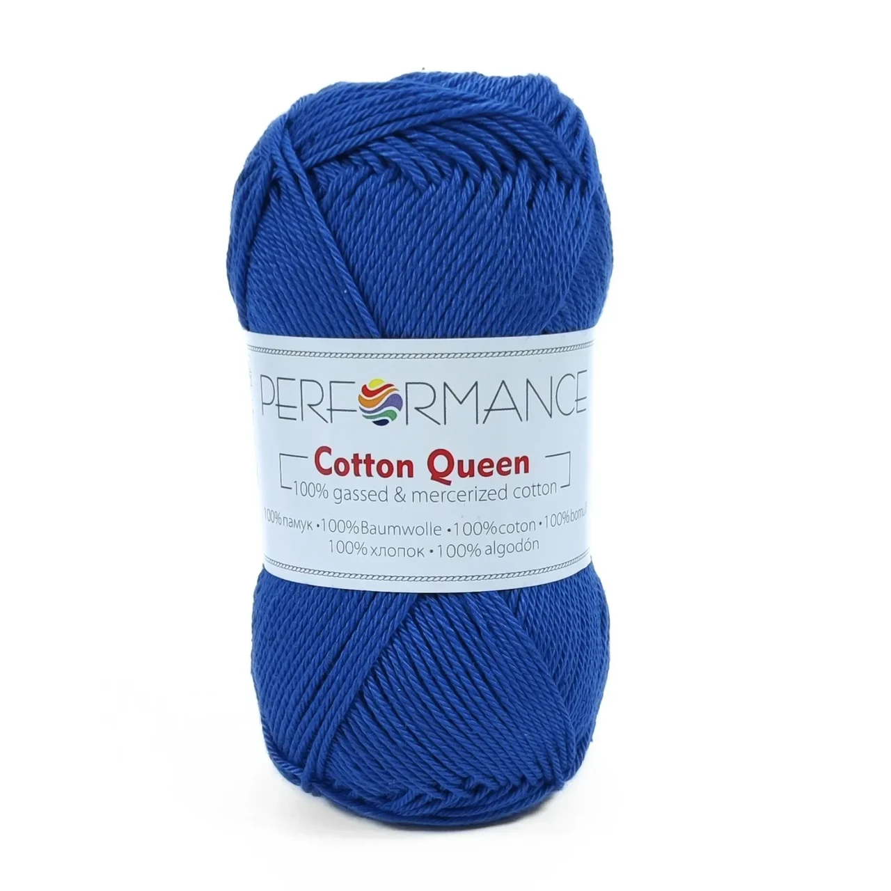 Пряжа Cotton Queen/Коттон Квін, синій 0100, Performance, фото 1