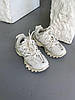 Жіночі кросівки Balenciaga Track White Баленсіага Трек білі шкіра текстиль масивна підошва демісезон унісекс, фото 7