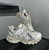 Жіночі кросівки Balenciaga Track White Баленсіага Трек білі шкіра текстиль масивна підошва демісезон унісекс, фото 9