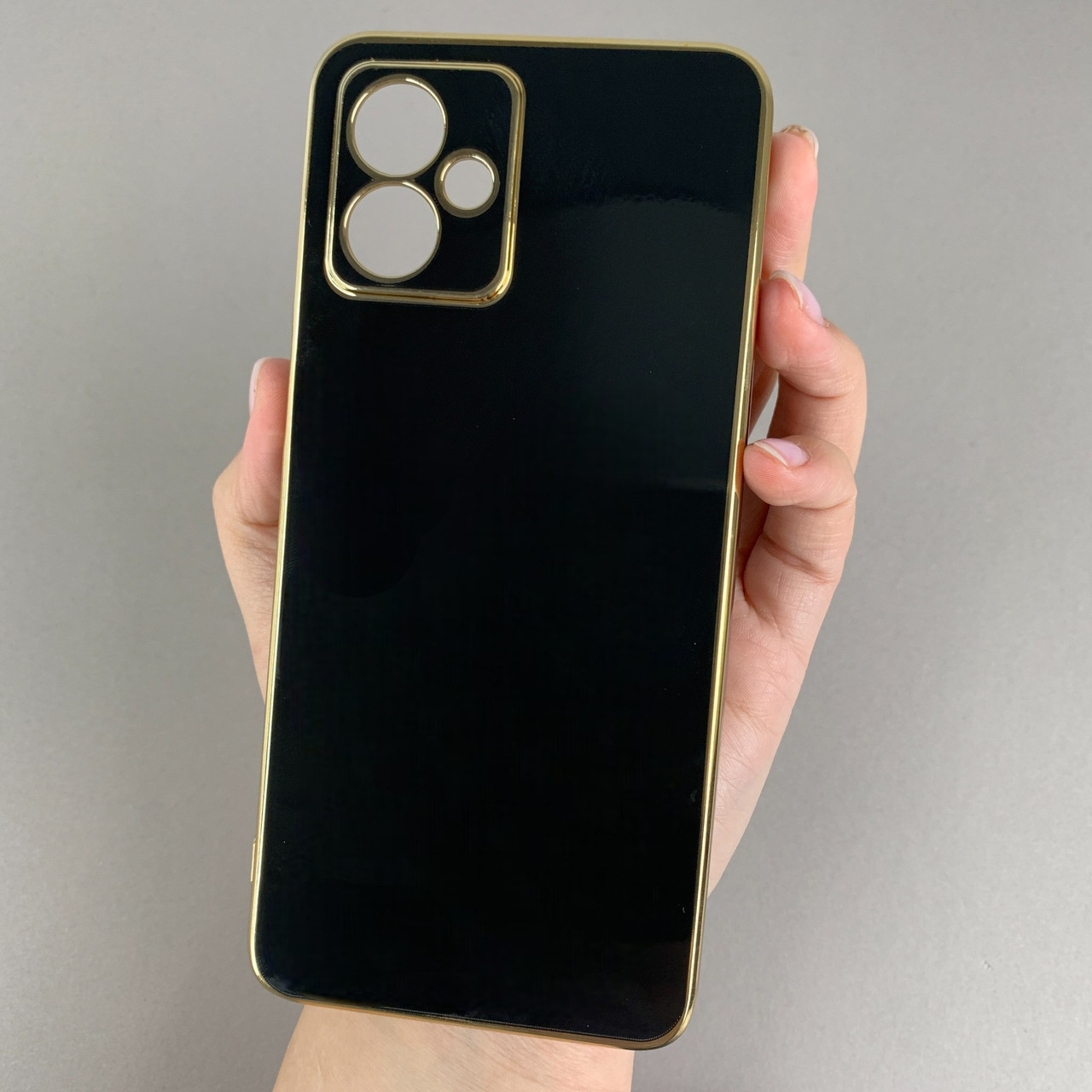 Чохол для Motorola Moto G14 чохол із золотою окантовкою на телефон моторола мото г14 чорний h7y