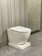 Комплект 5в1: інсталяція Koller Pool + безобідковий круглий унітаз, білий, змив Rimless + клавіша на вибір, фото 6