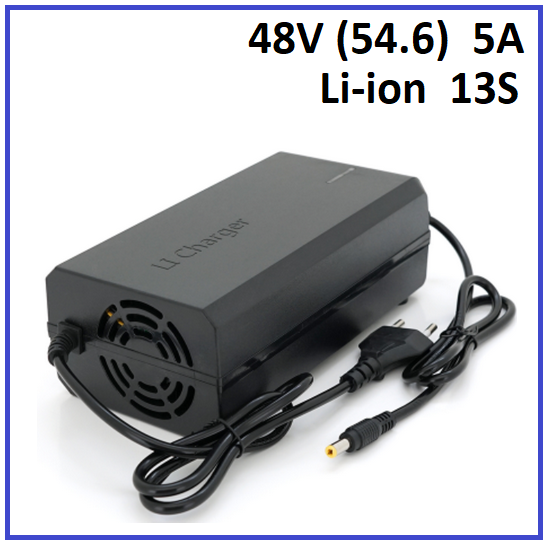 Зарядний пристрій для акумуляторів Li-ion 48V (54.6) 13S до 5A штекер 5.5х2.5