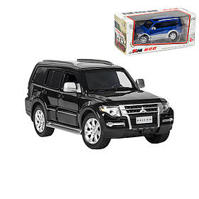 Модель автомобіля Mitsubishi Pajero із металу 1:32. Металева машинка Mitsubishi Pajero чорна