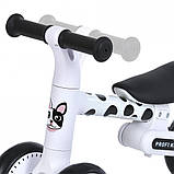 Біговел дитячий Profi Kids MBB 1013-4D складаний EVA-колеса, біло-чорний, фото 4