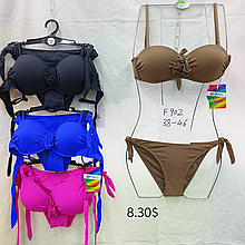 Купальник розмір 38-46 матеріал еластан колір показаний на зображенні в пакованні від 10 шт.