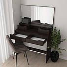 Стіл туалетний з дзеркалом 100 см | Косметичний столик у спальню з ламінованого ДСП з 4 шухлядами, фото 7