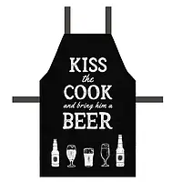 Фартух повнокольоровий Сolorful Kiss the cook and bring him a beer  75х51 см (FRTC_21M024)