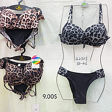 Купальник розмір 38-46 матеріал еластан колір показаний на зображенні в пакованні від 10 шт.