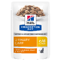 Hill's PRESCRIPTION DIET c/d Влажный корм для кошек, уход за мочевыделительной системой, с курицей, пауч, 85 г