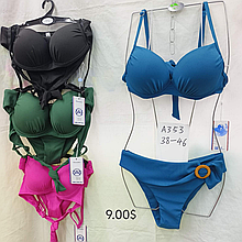 Купальник розмір 38-46 матеріал еластан колір показаний на зображенні в пакованні від 10 шт.