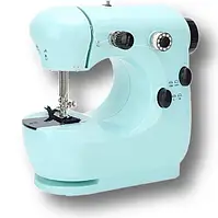 Міні швейна машинка Zerodis, портативна, побутова, електрична, для шиття, 4 в 1, з 2 режимами швидкостей, з педаллю, бірюзова, JYS