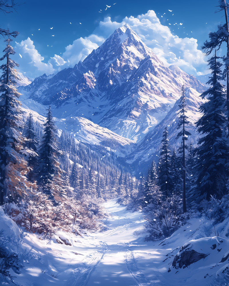 Алмазна мозаїка "Велич зими", 30*40см, на рамці, в кор. 31*41*2,5см, ТМ Dreamtoys, фото 1