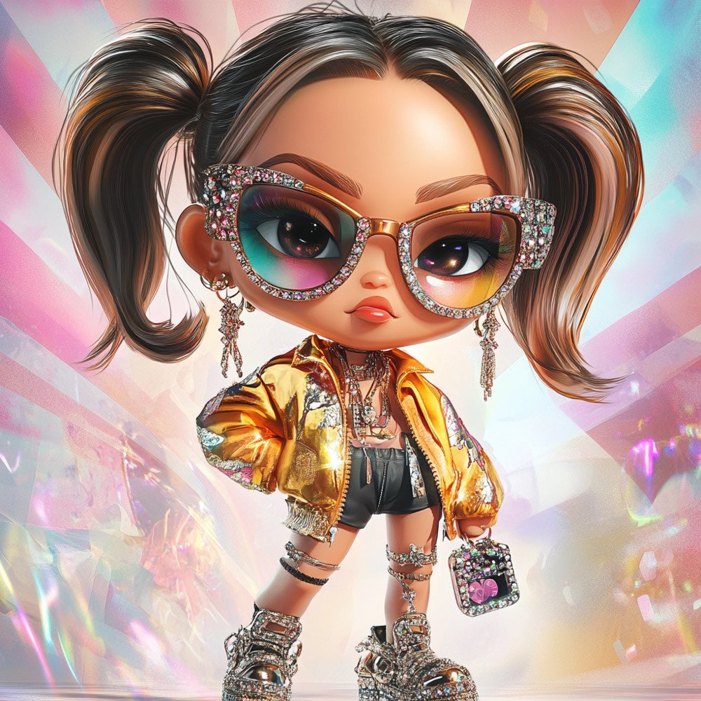 Алмазна мозаїка "Гламурний бунт", 20*20см, на рамці, в кор. 21*21*2,5см, ТМ Dreamtoys, фото 1